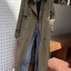 Solid Long Trench Batwing Long Sleeve Straight Coat - Image 4