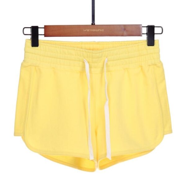 Casual Candy-Colored Elastic Waist Sports Shorts