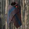 Casual Multicolor Stripes Scarves & Shawls Buttoned Crochet Wrap Pattern - Image 2