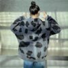 Cow Print Long-Sleeved Hooded Pullover Sweatshirt - Image 21