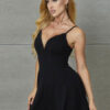 Skater Dresses V Neck Backless Sexy Fit Dress - Image 2