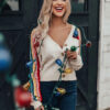 Stripes Long Sleeves Acrylic Sweaters - Image 4