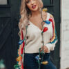 Stripes Long Sleeves Acrylic Sweaters - Image 5