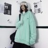 Casual Cute Loose BF Pullover Hooded Sweatshirt - Image 6