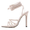 Bandage Stiletto Heel Peep Toe Micro Suede Upper Sandals - Image 5