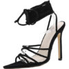 Bandage Stiletto Heel Peep Toe Micro Suede Upper Sandals - Image 7
