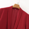 Casual Blazers Turndown Collar Long Sleeve Cotton - Image 3