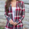 Casual Oversized Plaid Shirt With Elbow Patches
