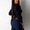 Crew Neck Lantern Sleeve Blouse - Image 8