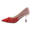 High Heel Pointed Toe Sequins Stiletto Evening Party Shoes - Image 3