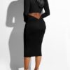 Scoop Front and Back Cut Out Bodycon Dress - Image 7