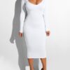 Scoop Front and Back Cut Out Bodycon Dress - Image 5