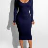 Scoop Front and Back Cut Out Bodycon Dress - Image 6
