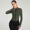 Fashion Quick-drying Stand Collar Zipper Sports Top