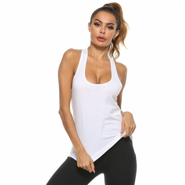 Fashion Solid Color Sleeveless Sport Tank Top - Image 10