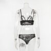 Sexy Lace See-through Hollow Out Ultrathin Sleep Set - Image 16