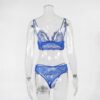 Sexy Lace See-through Hollow Out Ultrathin Sleep Set - Image 26