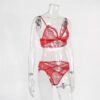 Sexy Lace See-through Hollow Out Ultrathin Sleep Set - Image 9