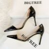 Euro Patchwork Pointed Toe High Heels - Image 5