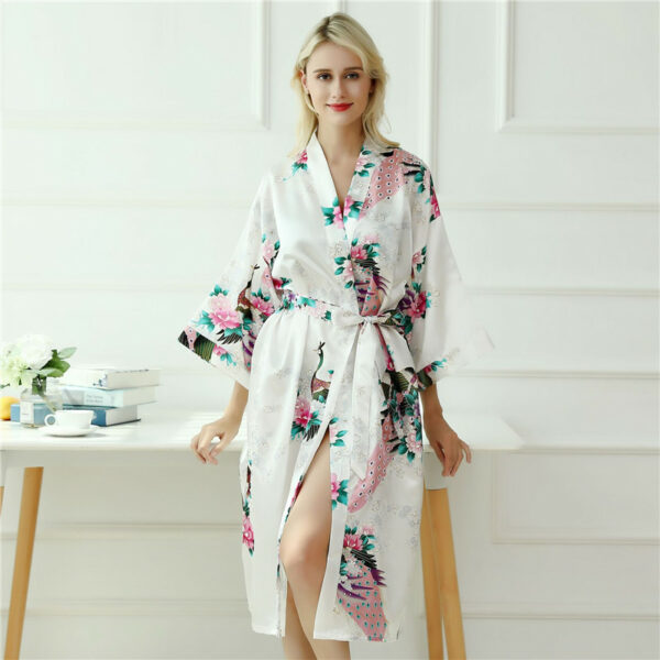 Fashion Peacock Print Long Sleeve Pajama