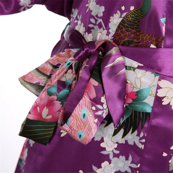 Fashion Peacock Print Long Sleeve Pajama - Image 13