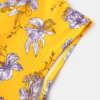 Flowers Print Swimwear Open Back Drawstring Triangle Holiday One Piece - Image 5