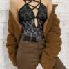 Sexy Hollow Out One Piece Bodysuit - Image 5