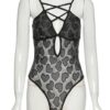 Sexy Hollow Out One Piece Bodysuit - Image 6