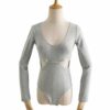 Sexy Hollow Out Solid Long Sleeve Bodysuit - Image 3