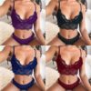Sexy Lace Push Up Bra Panties Underwear Set Babydoll Lingerie + Briefs - Image 3