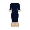 Sexy Ruffled Tie-Neck Mermaid Patchwork Party Dress - Image 9