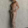 Square Neck Solid Long Sleeve Bodysuit - Image 4