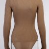 Square Neck Solid Long Sleeve Bodysuit - Image 6