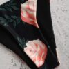 Floral Sexy Bikinis Tie Front Print Bandeau Backless Swimsuits - Image 4