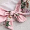 Floral Sexy Bikinis Tie Front Print Bandeau Backless Swimsuits - Image 7