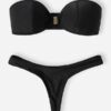 High Cut Thong Bikinis Push Up Bandeau Backless Sexy Swimsuits - Image 10