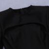 Casual Hollow Out Split O-Neck Bandage Bodycon Mini Dress - Image 6