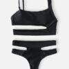 High Waist Sexy Swimswear Cut Out Bikinis