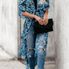 Printed Pattern Half-Sleeve Polyester Long Outerwear - Image 5