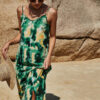 Printed Sleeveless Pattern V-Neck Polyester Long Maxi Dress - Image 5