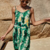 Printed Sleeveless Pattern V-Neck Polyester Long Maxi Dress - Image 6