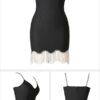 Spaghetti Strap V Neck Mini Bandage Dress Sexy Diamonds Tassel Party Dresses