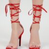 Catwalk Lace Up Solid Heel Sandals Latest Style