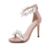 Fashion Faux Pearl Stiletto High Heels - Image 9