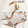 Fashion Pointed Sequined Chunky High Heel Sandal - Image 10
