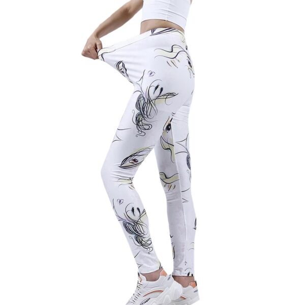 Face Printing Yoga Pants Sports Sexy Push Up Gym Wear Slim Tights