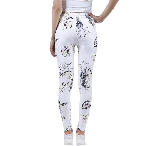 Face Printing Yoga Pants Sports Sexy Push Up Gym Wear Slim Tights - Image 4