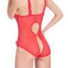 Lace Sexy Teddies Bows Cupless Crotchless Sheer Lingerie - Image 4