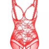 Lace Sexy Teddies Bows Cupless Crotchless Sheer Lingerie - Image 5
