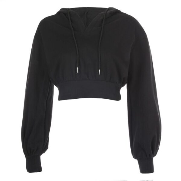 Casual Pullovers Cropped Hoodies Long Sleeve Sweatshirt Gothic Jacket Top